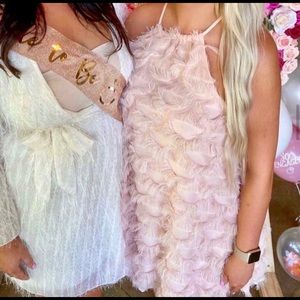 light pink ruffle dress